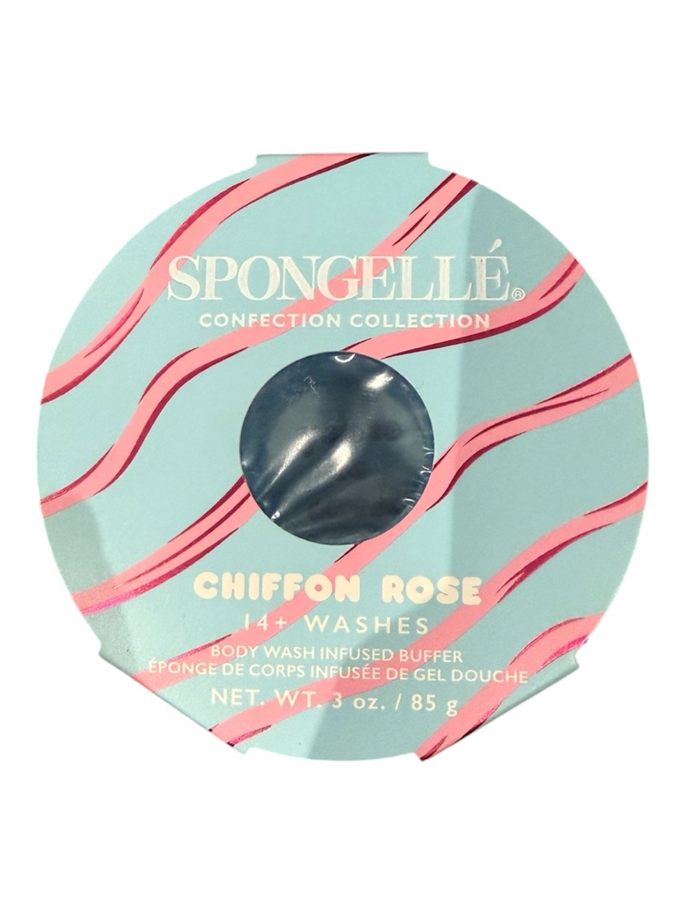 Spongellé Chiffon Rose Body Wash Infused Buffer - Blue